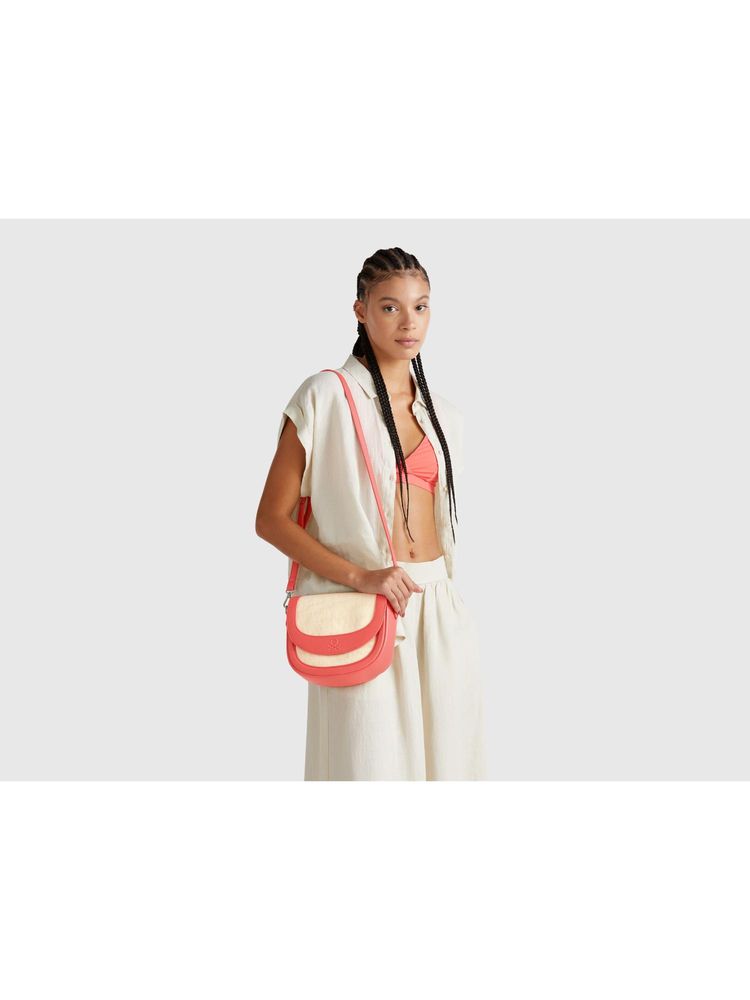 united colors of benetton fashion United Colors of Benetton Women Textured Raffia Sling Bag with Detachable Strap-picture-19