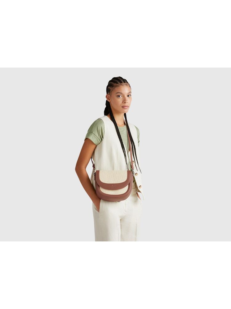 united colors of benetton fashion United Colors of Benetton Women Textured Raffia Sling Bag with Detachable Strap-picture-26