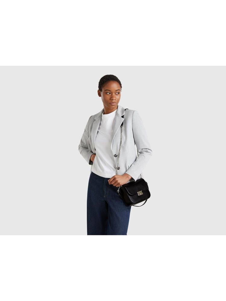 united colors of benetton fashion United Colors of Benetton Women Solid Handbag with Detachable Strap - Black-picture-11