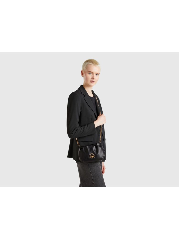 united colors of benetton fashion United Colors of Benetton Women Solid Sling Bag - Black-picture-24