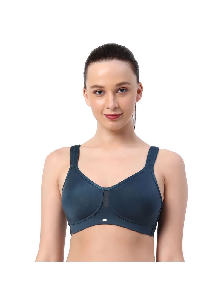 SOIE Full Coverage Minimiser Non Padded Non-Wired Bra-Blue