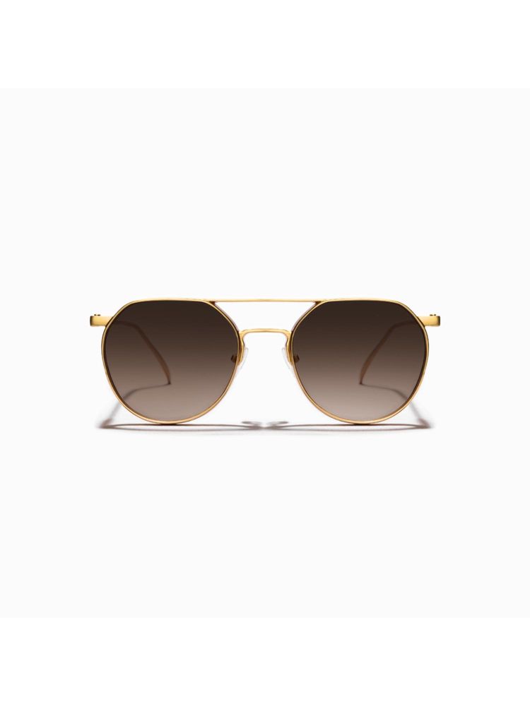 SAM AND MARSHALL Alpha UV Protected Tinted Metal Round Brown Sunglasses-image-35
