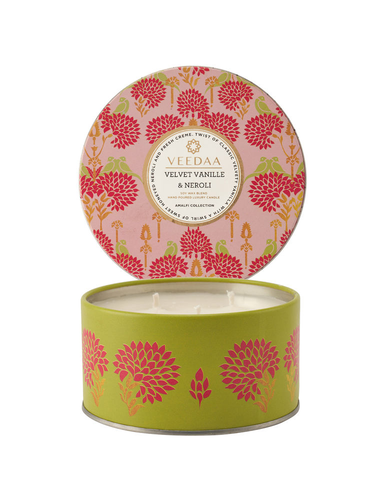 Veedaa Candles Velvet Vanille & Neroli 3 Wick Tin Scented Candle-image-32
