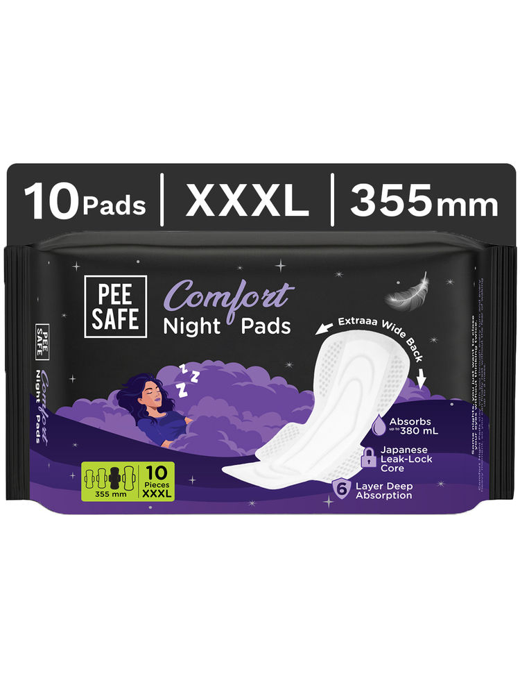 Pee Safe Comfort Ultra Thin Overnight Pads Extra Long Dual Wings XXXL-image-28