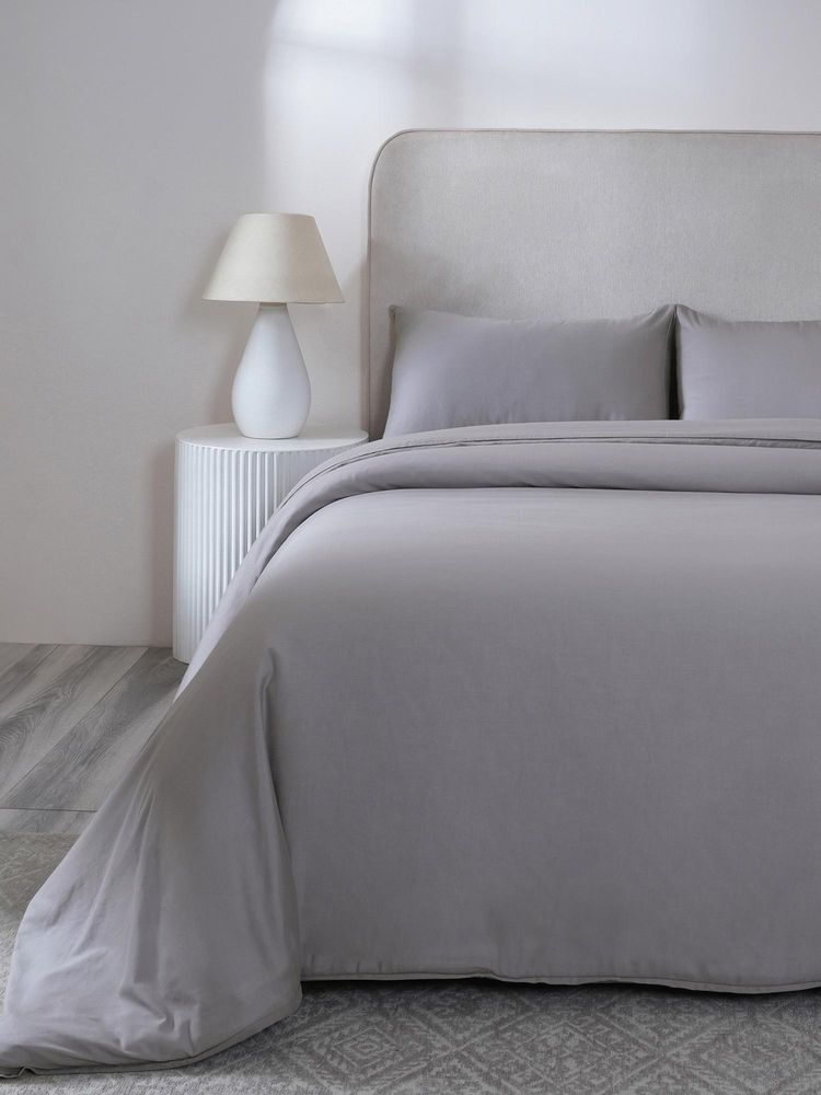 Maspar 100% Cotton King Solid Duvet Cover for Winter - Grey-picture-24