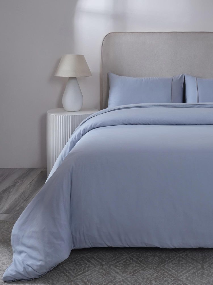 Maspar 100% Cotton King Solid Duvet Cover for Winter - Blue-picture-32