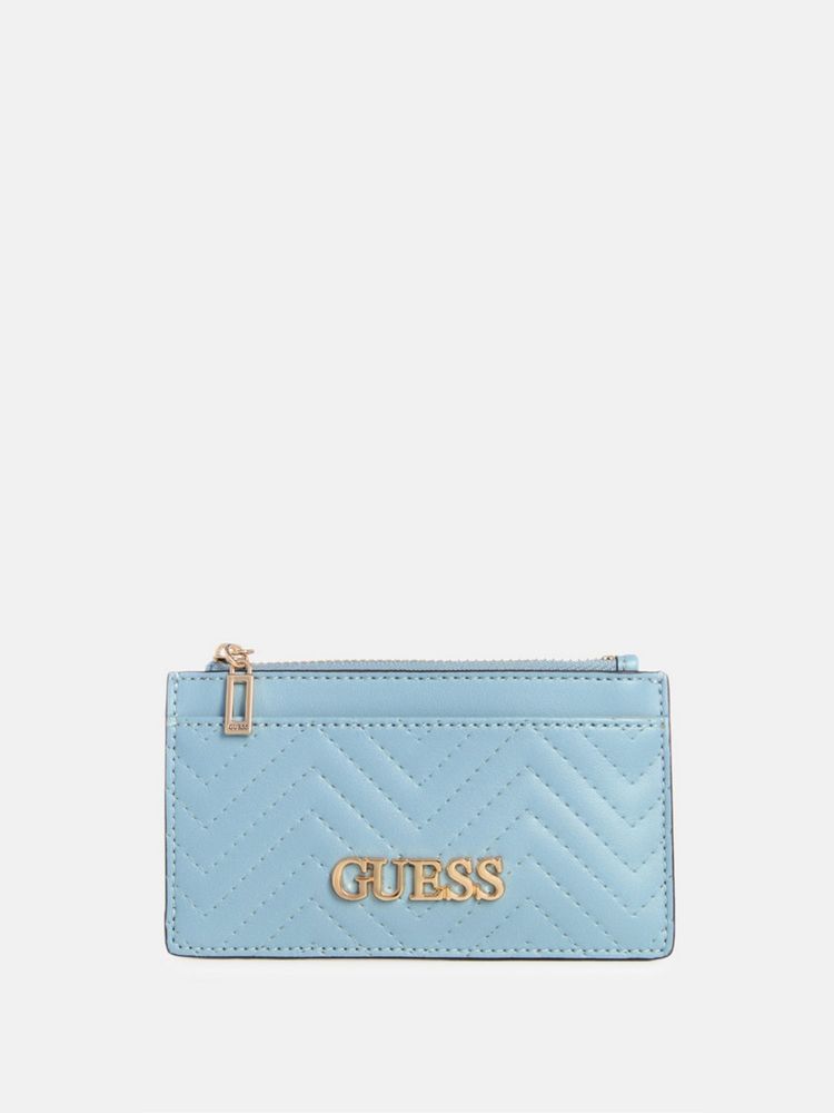 guess fashion Guess Women Blue Quilted Pristina Card Case-picture-16