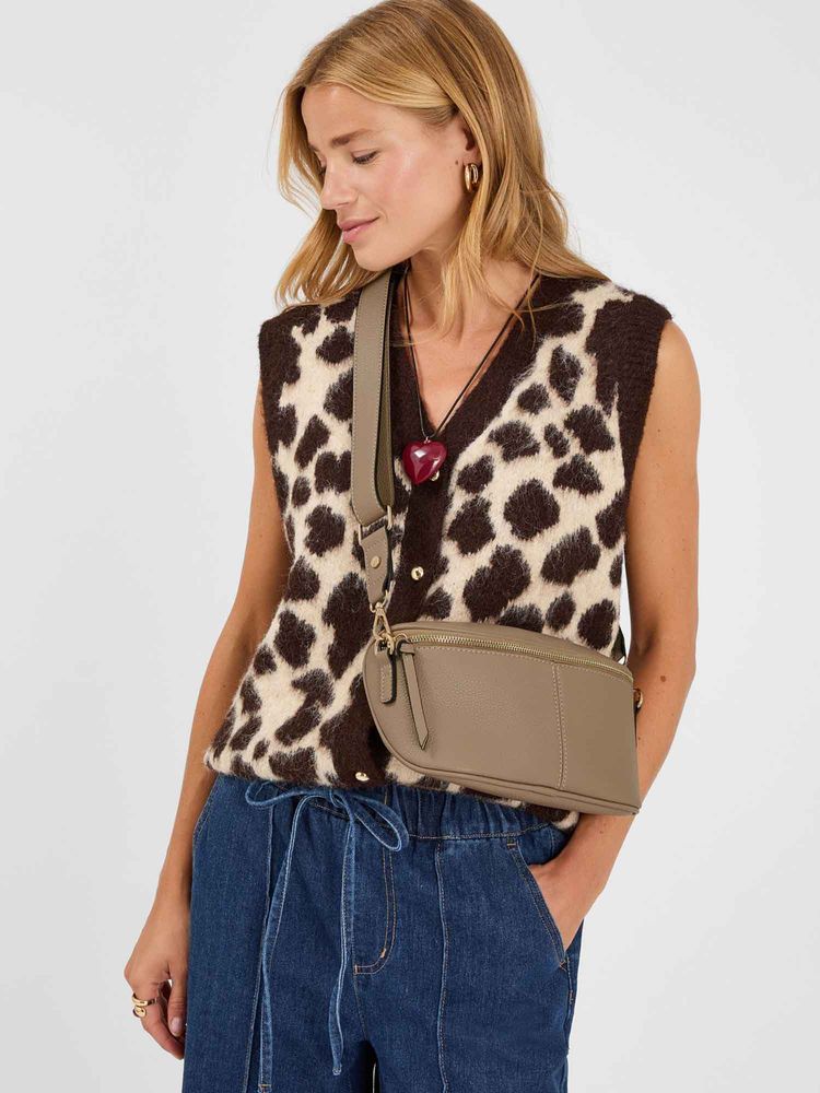 Accessorize London Women Taupe Bum Crossbody Sling Bag-picture-41