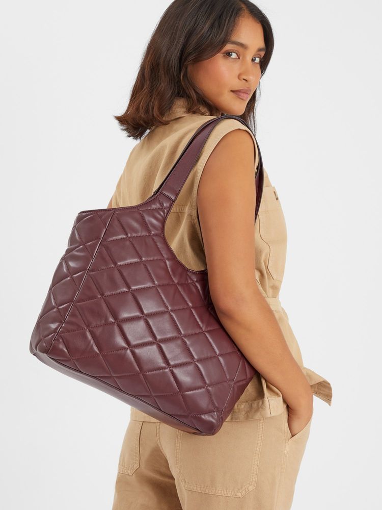 Accessorize London Women Maroon Quilted Shoulder Bag-image-21