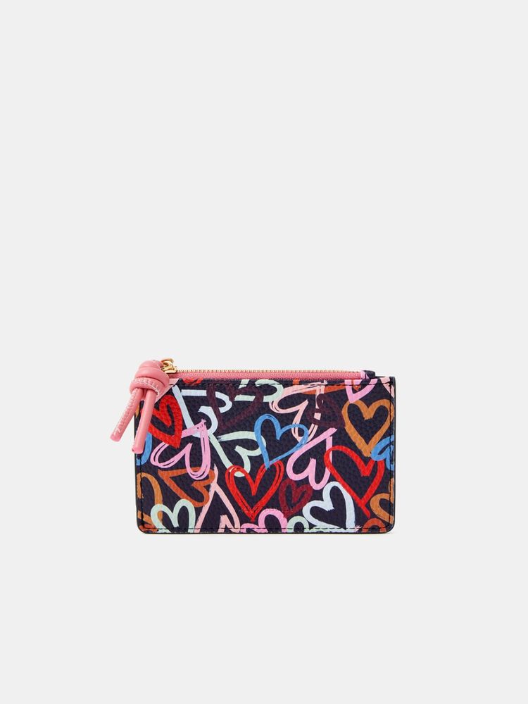 Accessorize London Women Multi-Color Sketchy Heart Card Case-picture-24