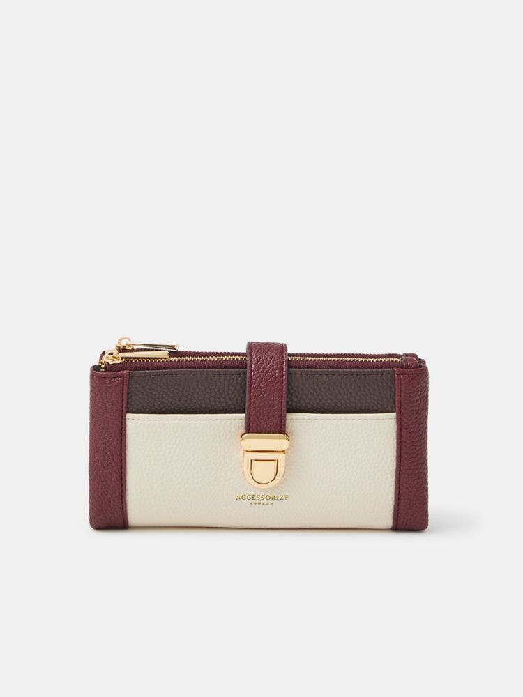 Accessorize London Women Maroon Push Lock Wallet-picture-10
