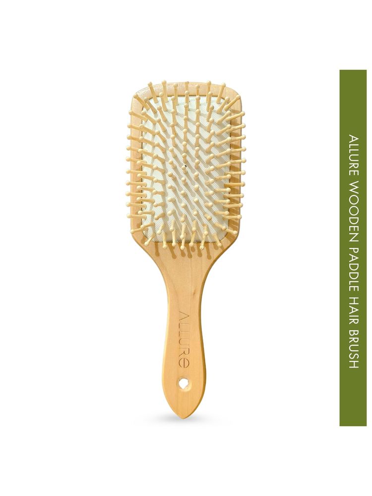 Allure White Bamboo Paddle Hair Brush-image-26