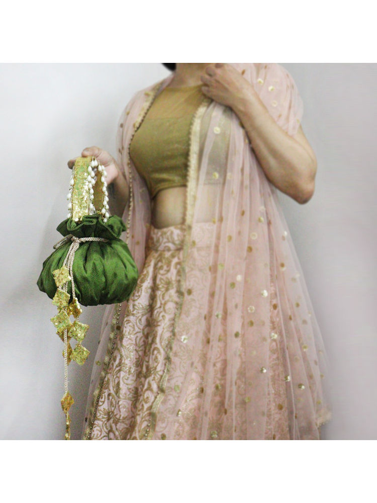 Soho Boho Studio Forest Gleam Round Potli Bag-picture-25