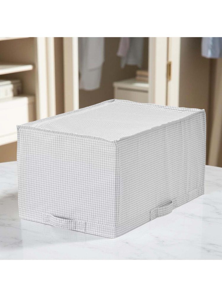 STOR White Polyester Storage Organizer With Zip Lid - Foldable, Washable & Space-Saving-picture-32