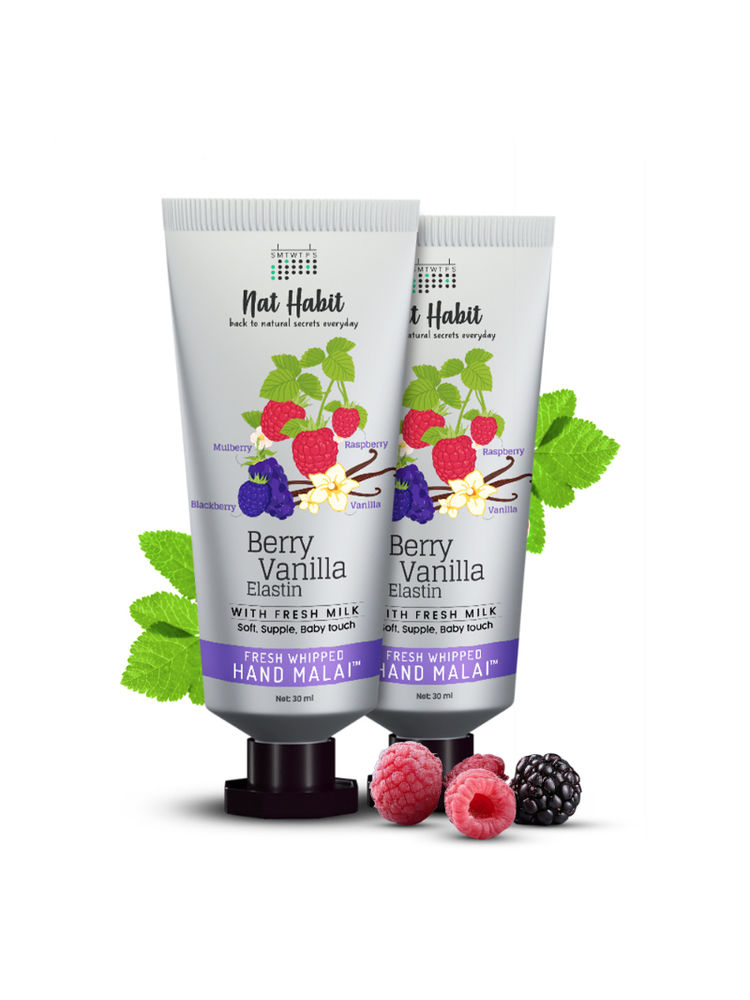 Nat Habit Berry Vanilla Elastin Fresh Whipped Hand Malai Hand Cream