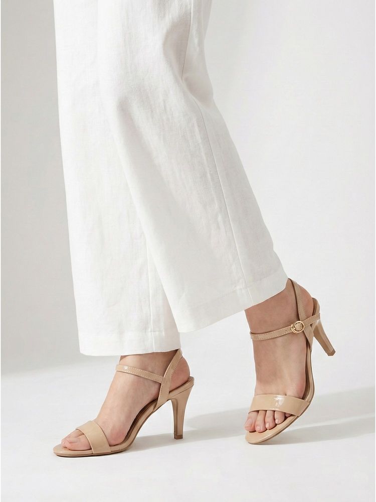 LYDC LONDON Ultra-Comfort Beige Solid Heels-image-26