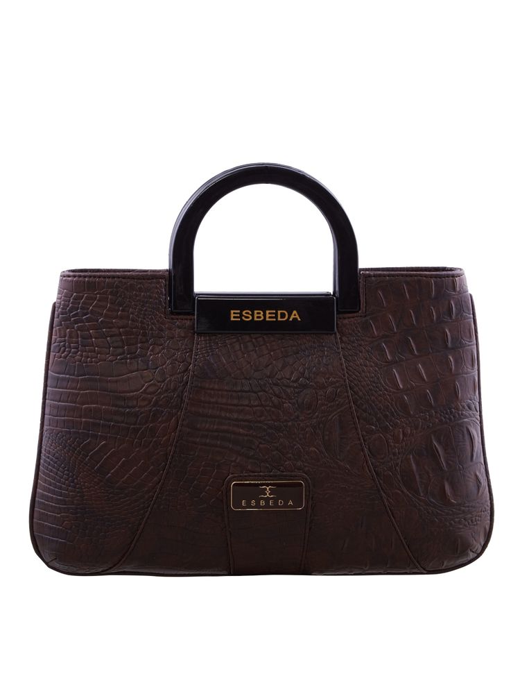 Esbeda Snake Work Pu Synthetic Armbag - Dark Brown-picture-15