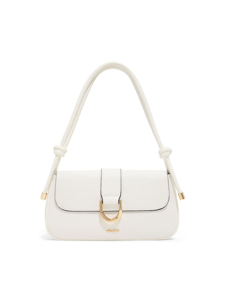 Aldo White Synthetic Solid Handbag-image-4