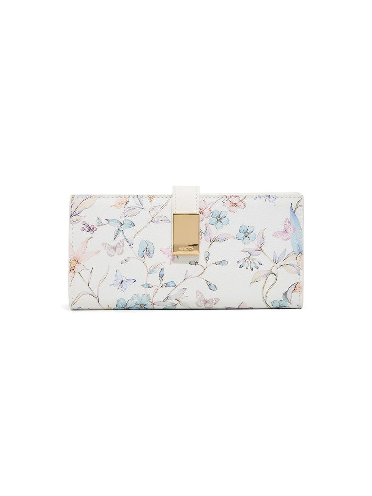 Aldo White Synthetic Floral Wallet-image-8
