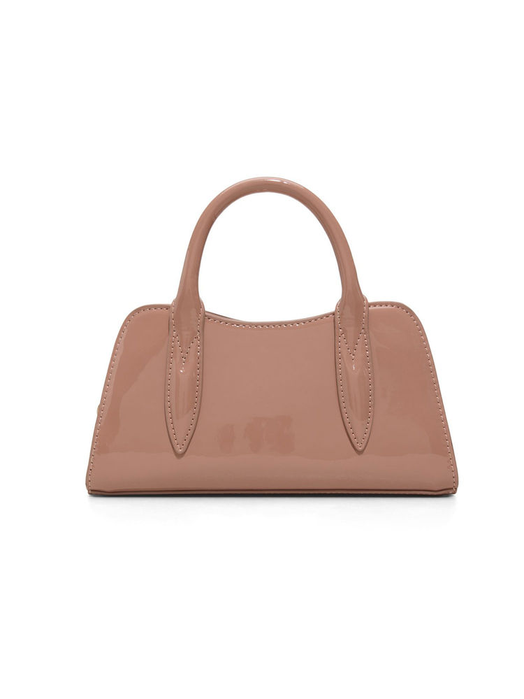 Call It Spring Pink Synthetic Solid Handbag with Detachable Strap-picture-25