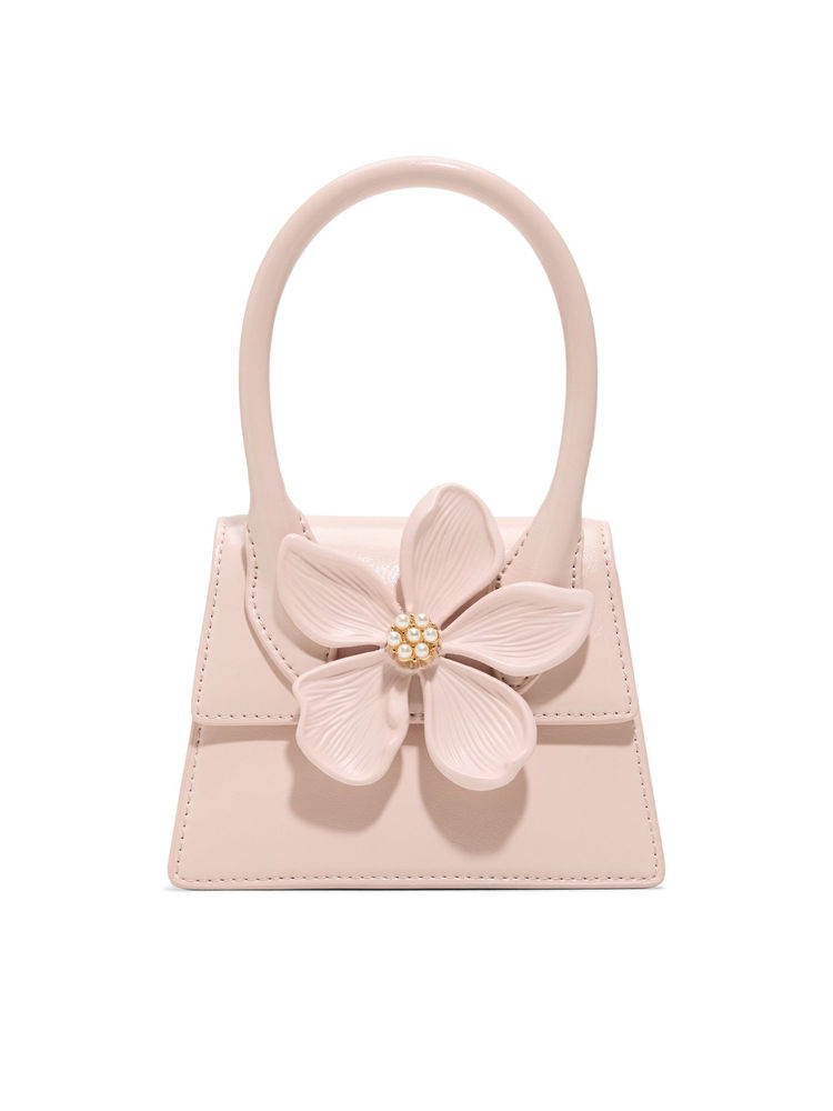 Aldo Pink Synthetic Solid Handbag with Detachable Strap-image-41