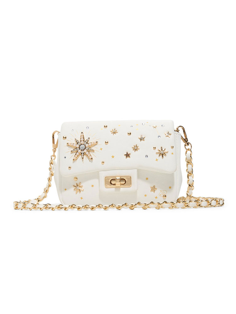 Aldo White Synthetic Floral Slingbag with Detachable Strap-picture-28