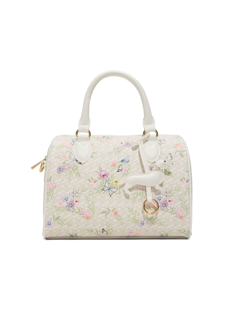 Call It Spring White Synthetic Floral Handbag with Detachable Strap-picture-10