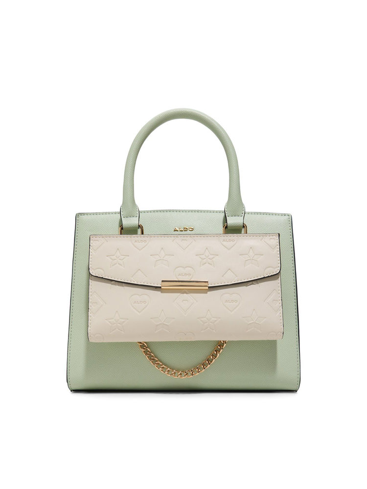 Aldo Green Synthetic Solid Handbag with Detachable Strap-image-16