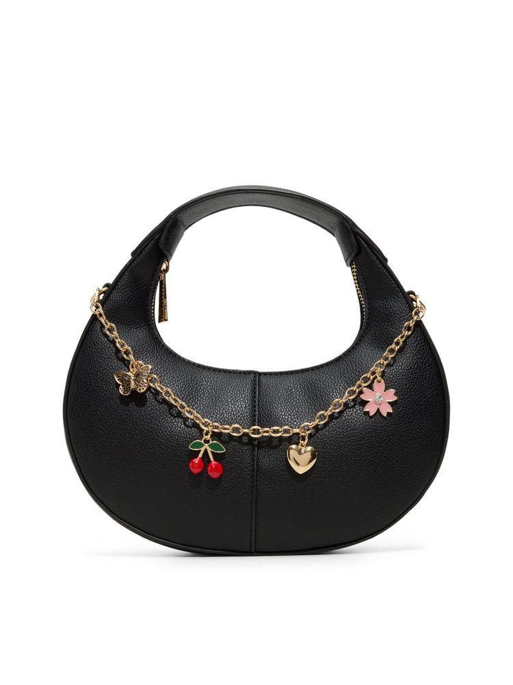 Call It Spring Black Synthetic Solid Handbag with Detachable Strap-picture-15