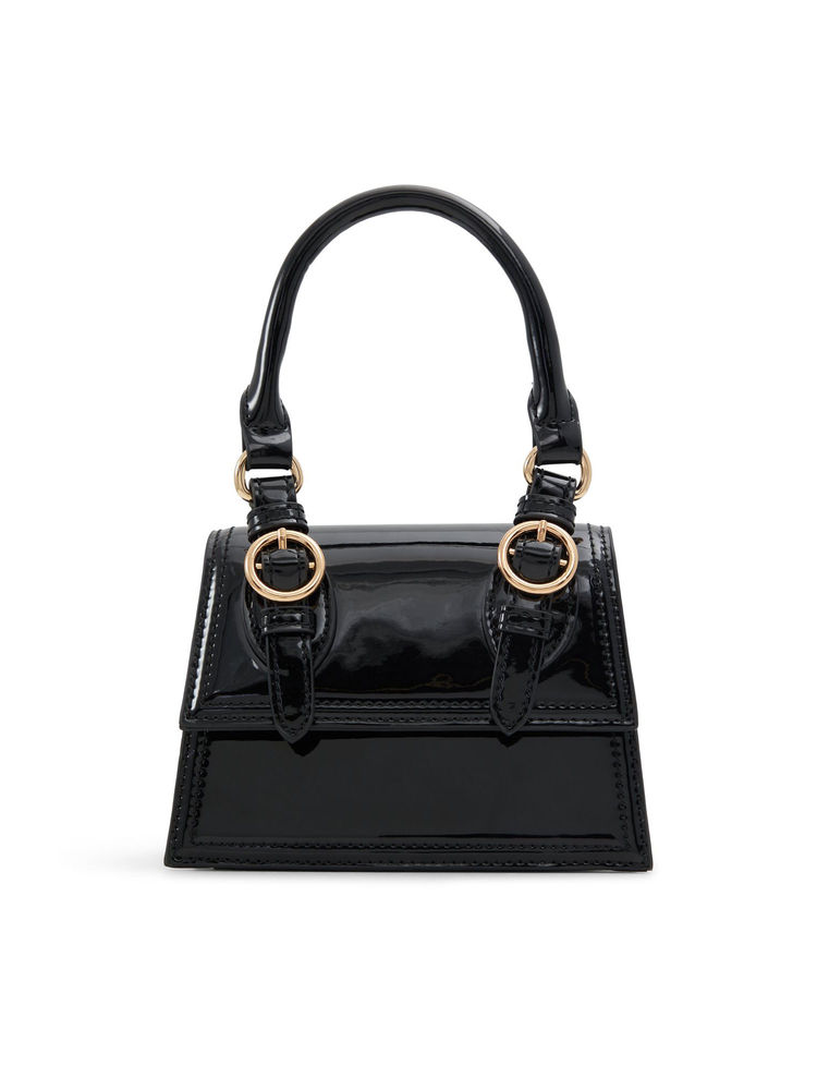 Call It Spring Black Synthetic Solid Handbag with Detachable Strap-picture-16