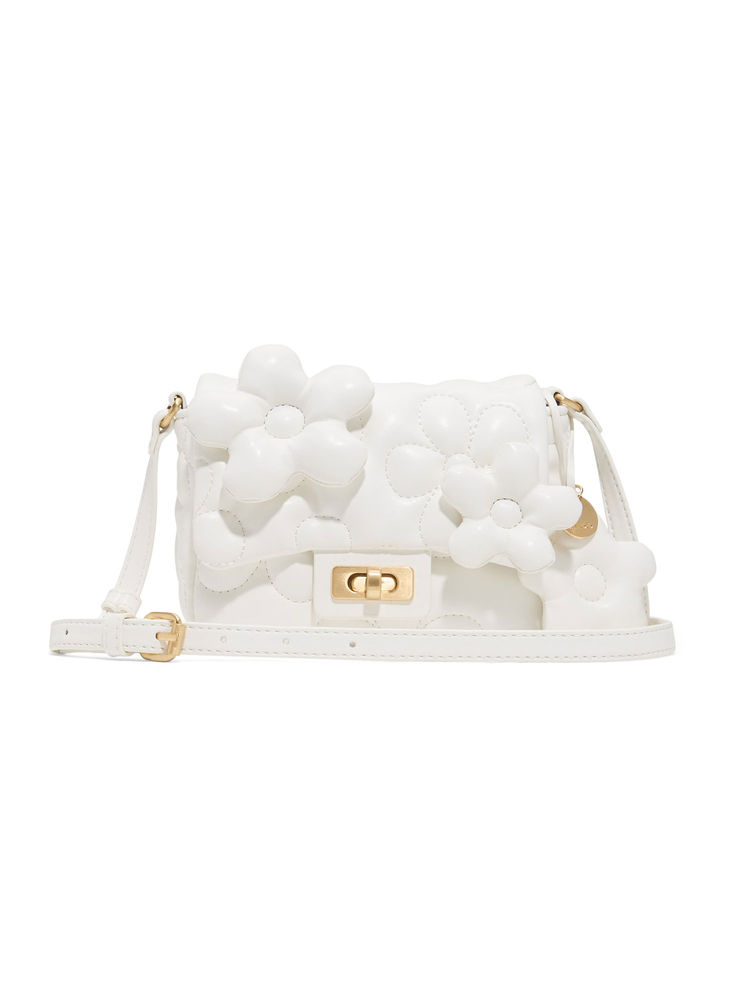Aldo White Synthetic Floral Slingbag-picture-24