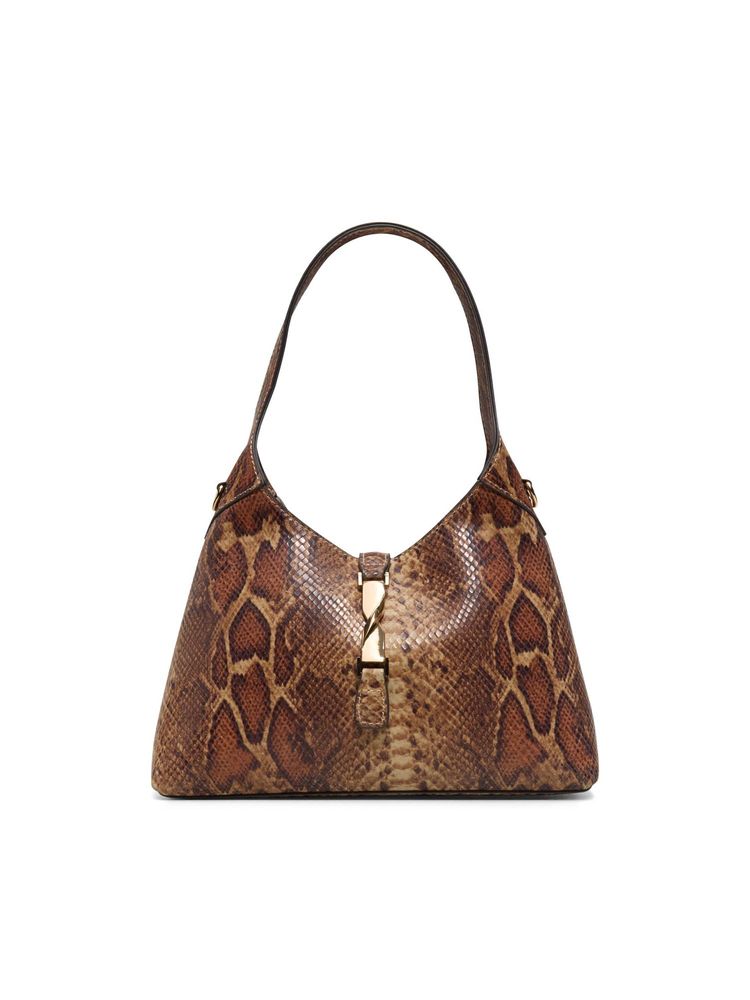 Aldo Brown Synthetic Printed Handbag with Detachable Strap-picture-24