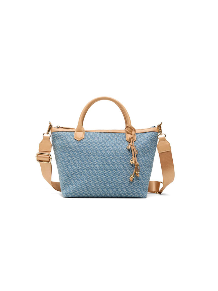 Call It Spring Blue Textile Printed Handbag with Detachable Strap-picture-26