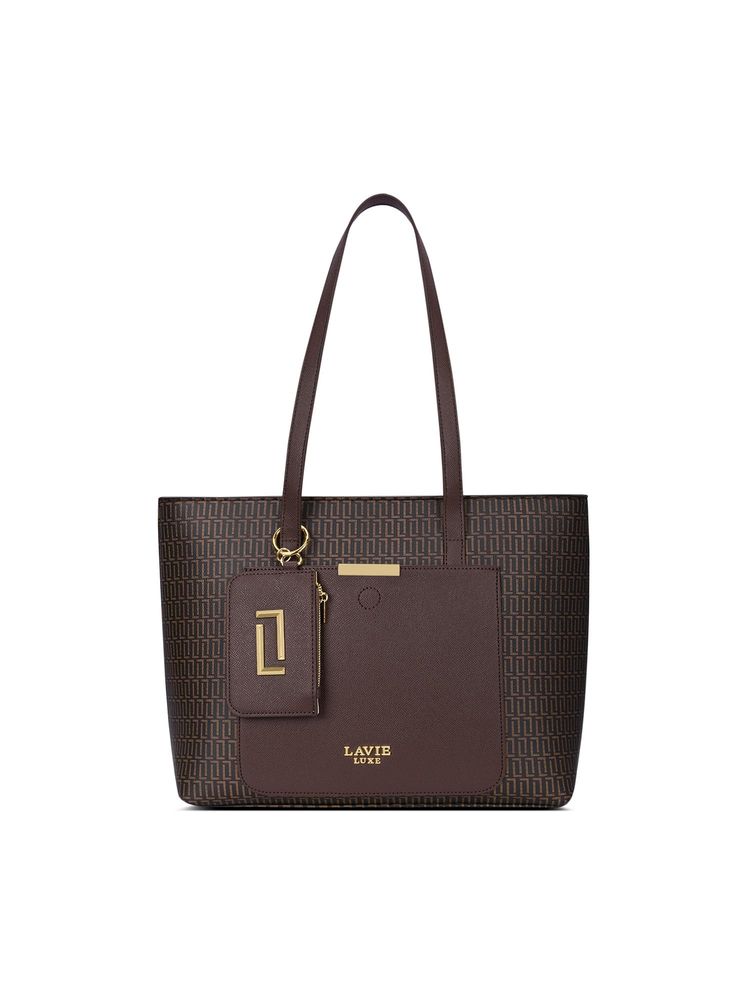 Lavie Luxe Brown Synthetic Leather Printed Handbag-picture-20