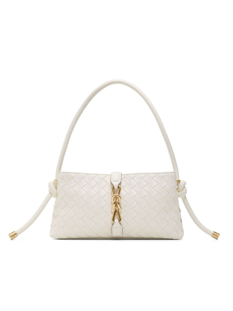 Aldo White Synthetic Textured Handbag-image-47