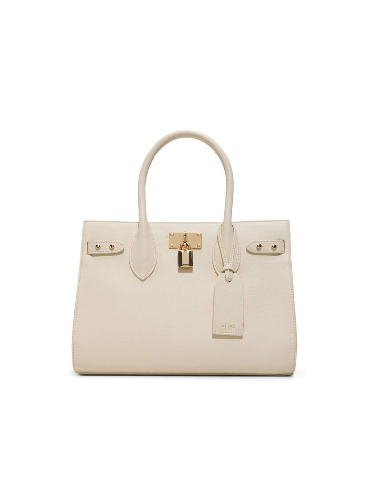 Aldo Beige Synthetic Solid Handbag with Detachable Strap-picture-13