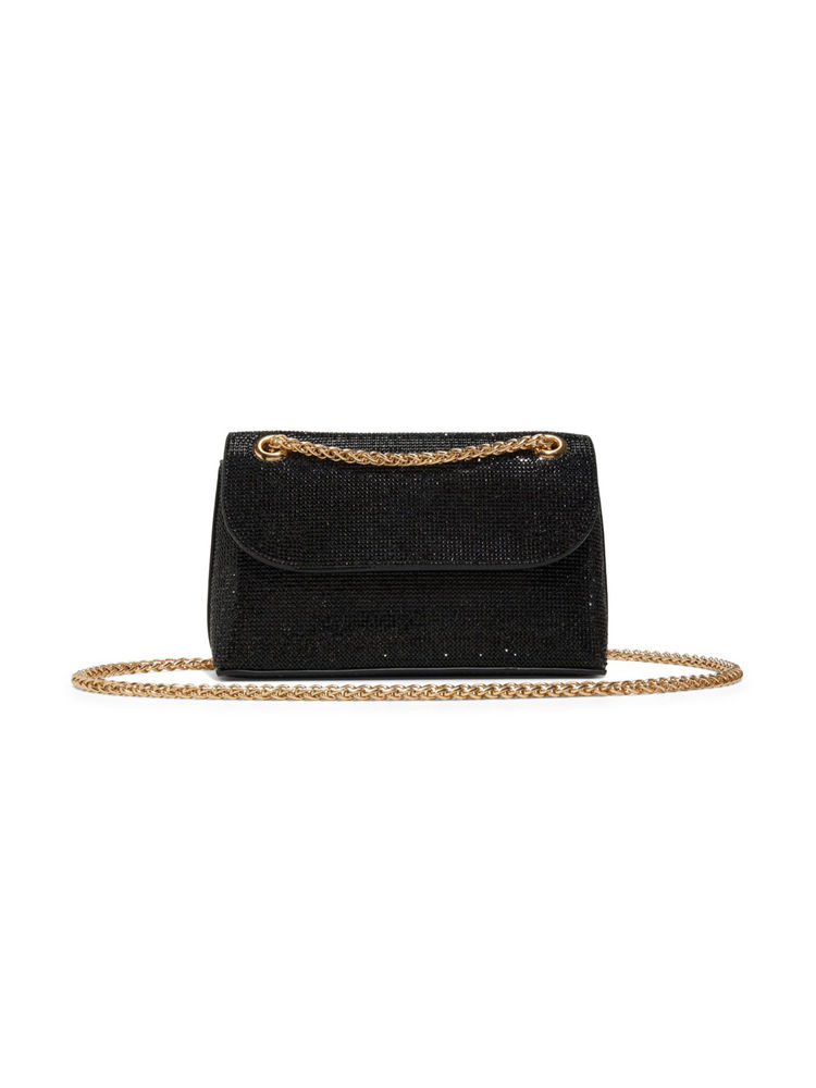 Call It Spring Black Synthetic Textured Slingbag-picture-17