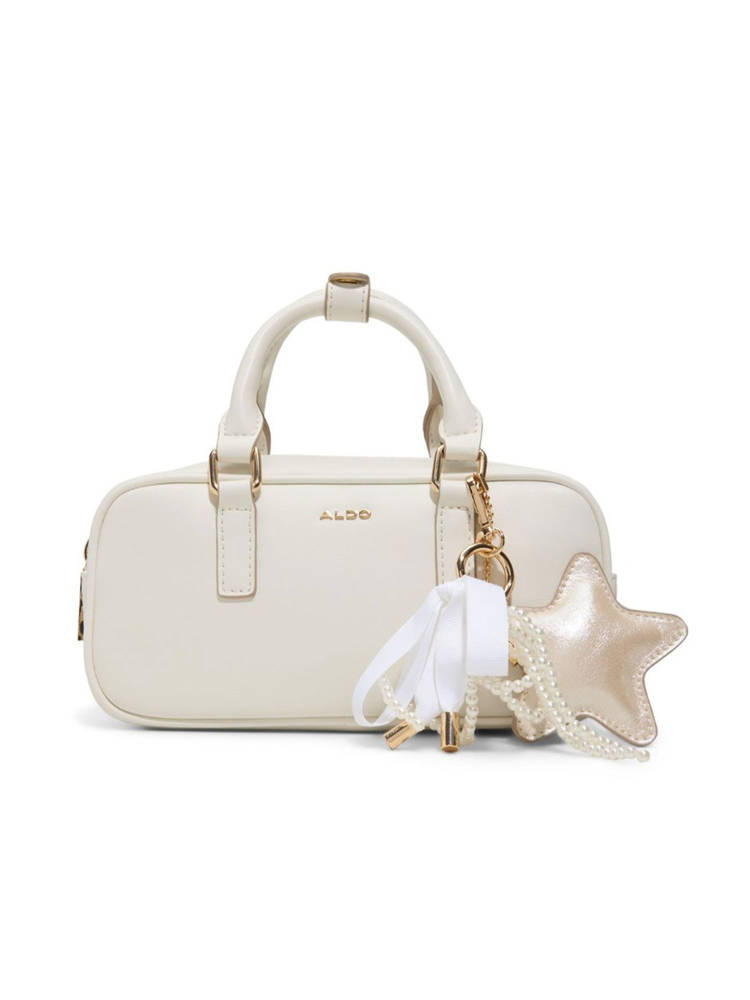 Aldo White Synthetic Solid Handbag with Detachable Strap-picture-22