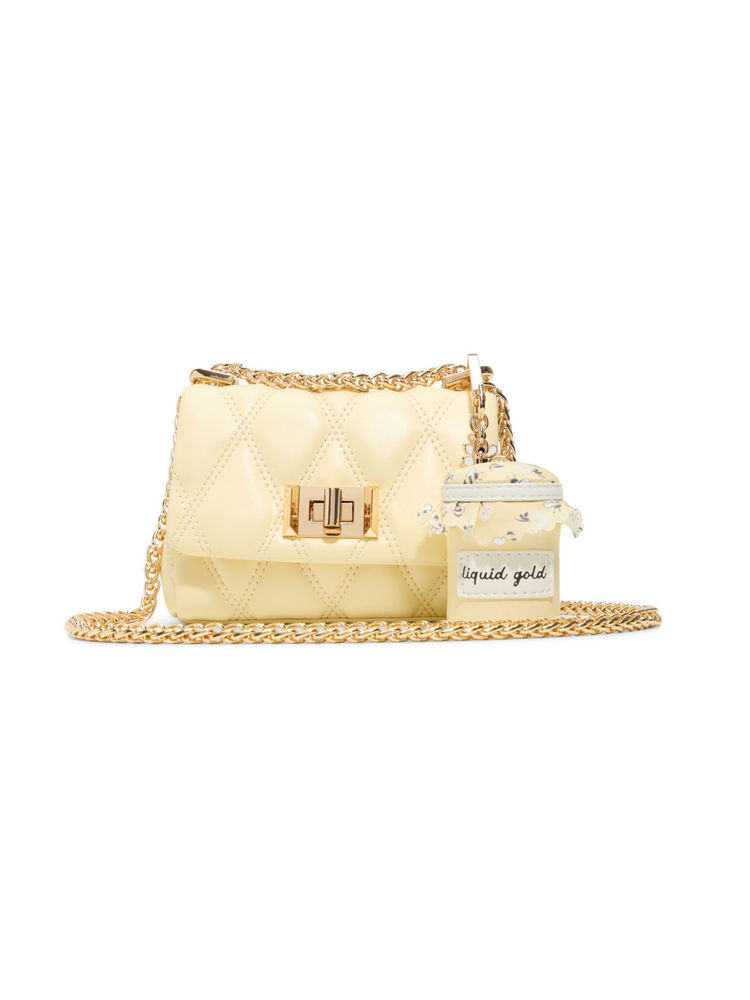 Aldo Yellow Synthetic Textured Slingbag-picture-12