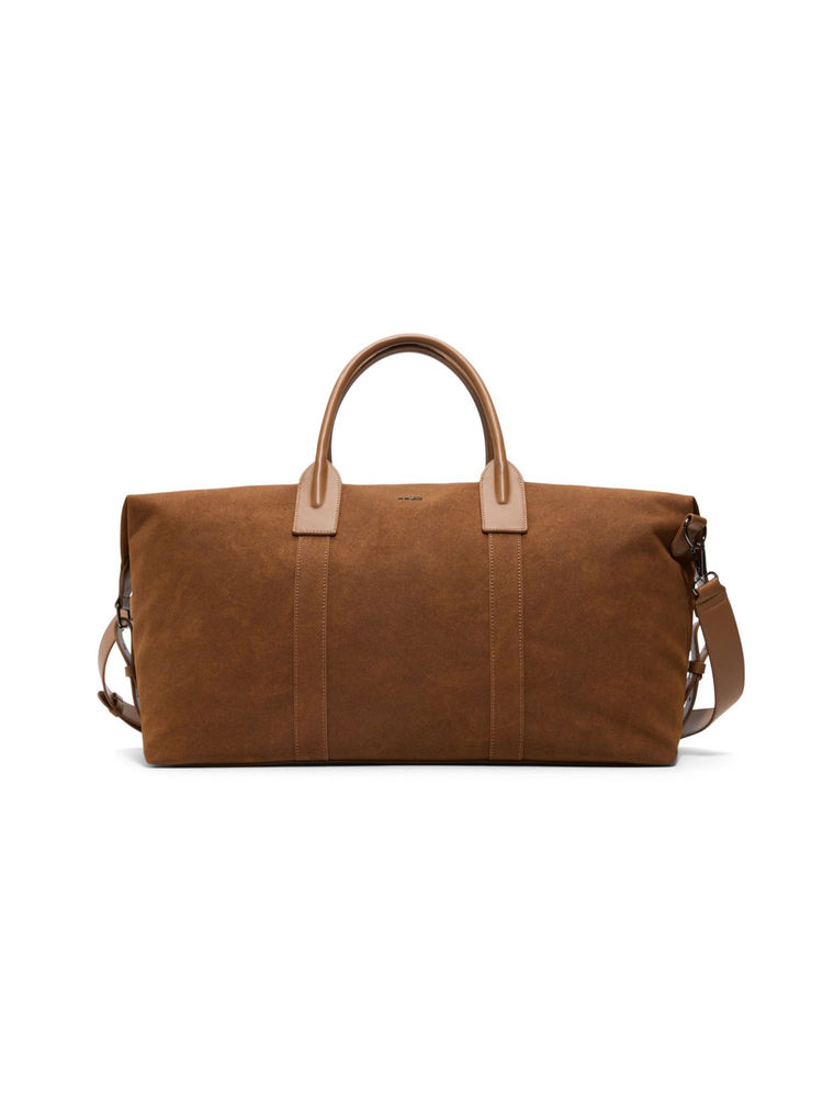 Aldo Brown Synthetic Solid Duffle Bag with Detachable Strap-picture-12