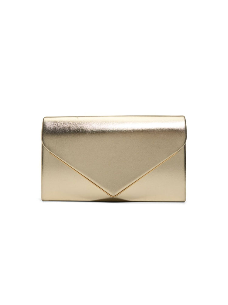 Call It Spring Gold Synthetic Solid Clutch with Detachable Chain Strap-picture-24