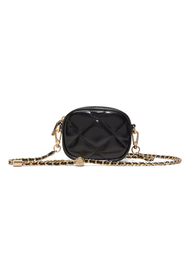 Aldo Black Synthetic Textured Slingbag with Detachable Strap-picture-26