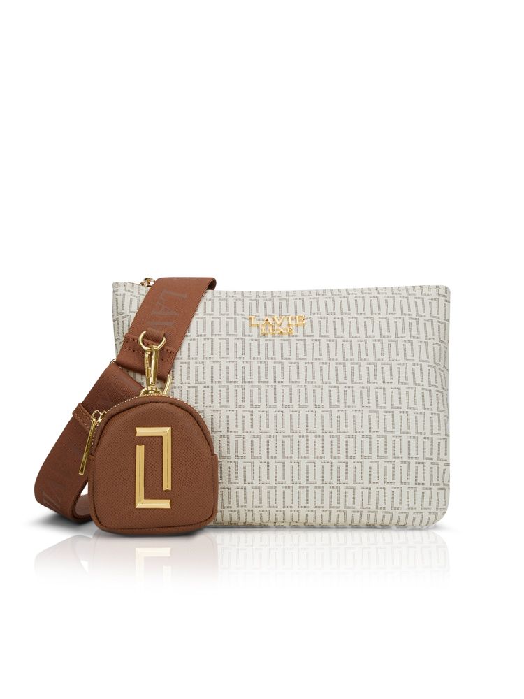 Lavie Luxe Off White Synthetic Leather Printed Slingbag with Detachable Strap and Coin Pouch-picture-20