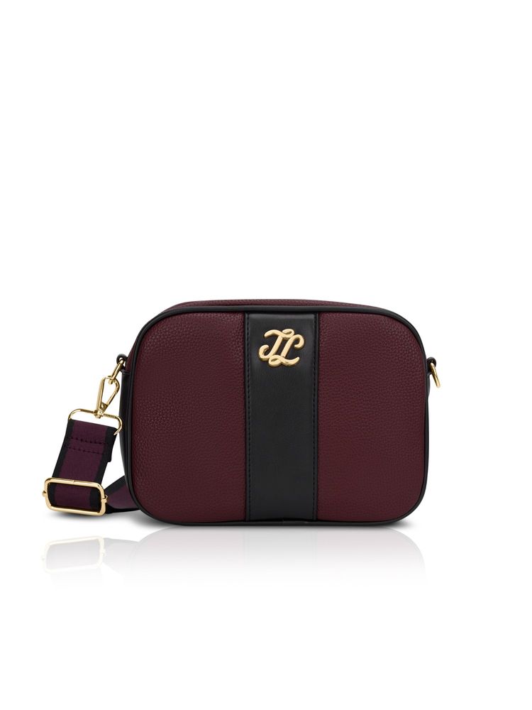 Lavie Signature Maroon Synthetic Leather Colorblock Slingbag-picture-33