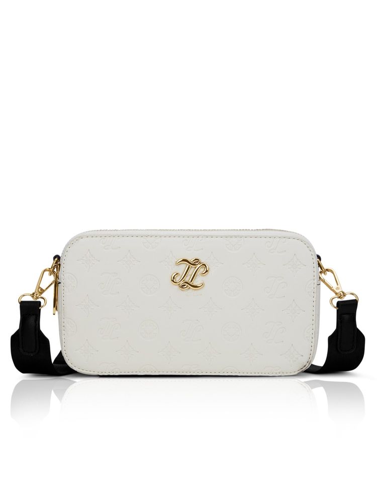 Lavie Signature Off White Synthetic Leather Textured Slingbag-image-13