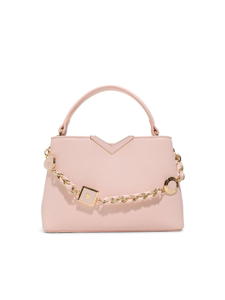 Aldo Pink Synthetic Solid Handbag with Detachable Strap-image-24