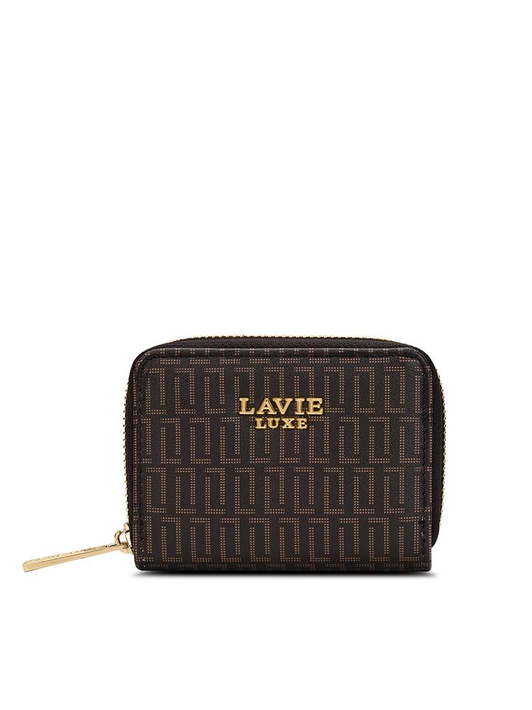 Lavie Luxe Brown Vegan Leather Printed Wallet-picture-13