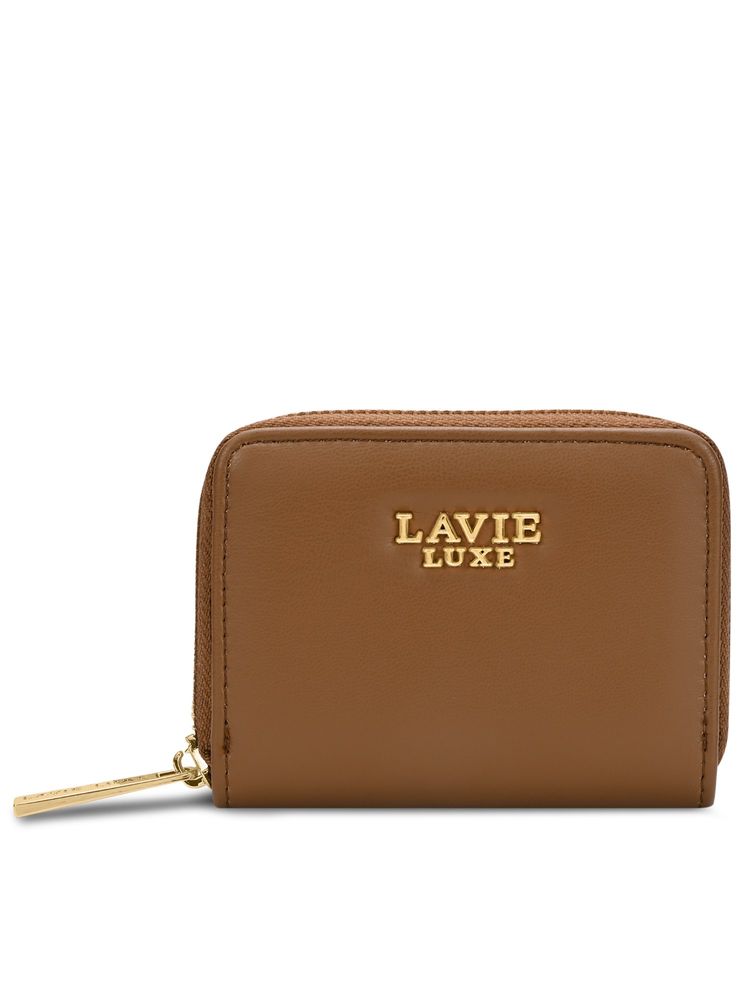 Lavie Luxe Tan Vegan Leather Solid Wallet-picture-26
