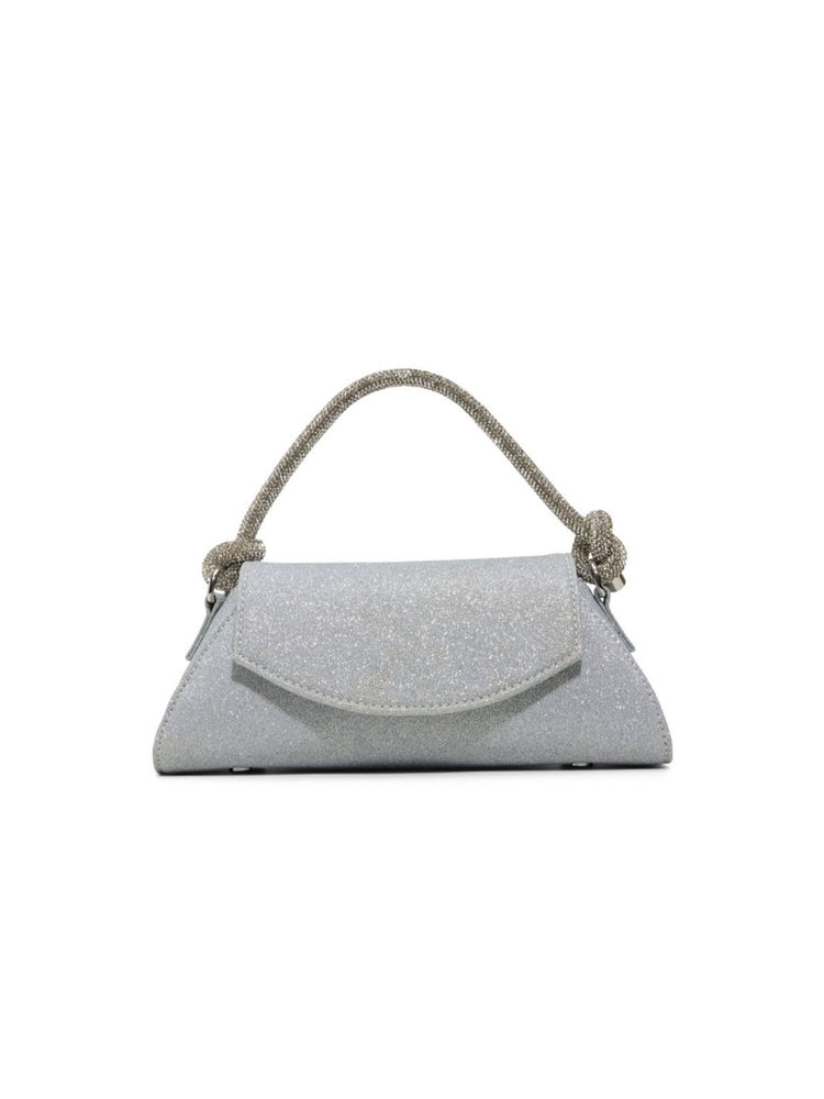 Call It Spring Silver Synthetic Embellished Handbag-picture-6