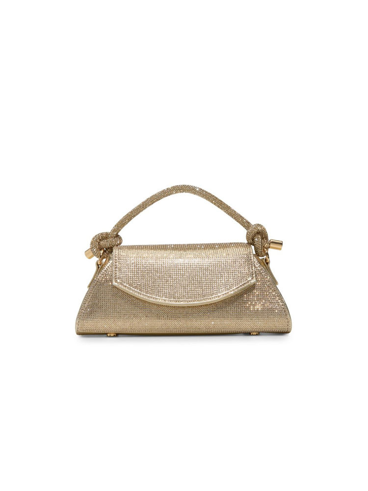 Call It Spring Gold Synthetic Embellished Handbag-picture-15